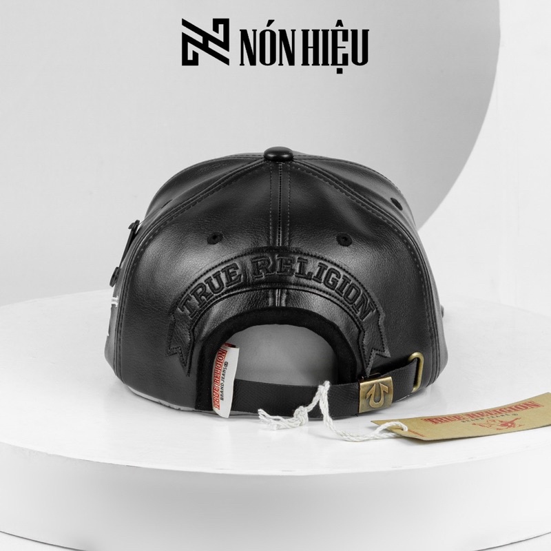 Nón Ông địa Snapback Da MADE IN USA Full Tem Mark hãng