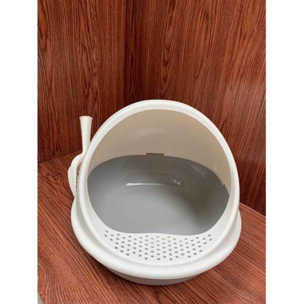 khay vệ sinh mèo nắp vòm kèm xẻng