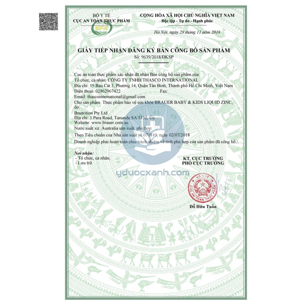 Mua  BRAUER LIQUID ZINC 200 ml, Siro bổ sung kẽm cho bé -  Y Dược Xanh