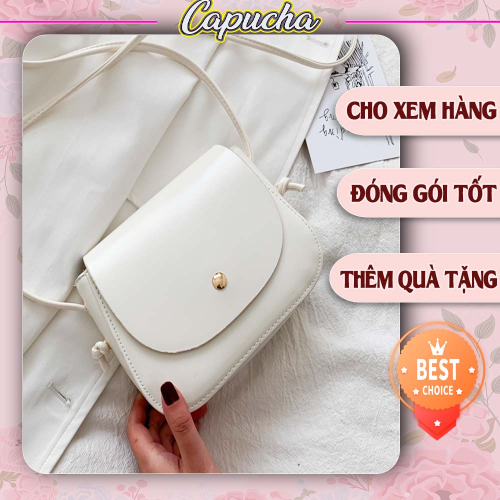 Túi xách nữ đeo vai da trơn kiểu dáng Hàn Quốc, chất mềm mịn, dễ phối đồ Capucha T71