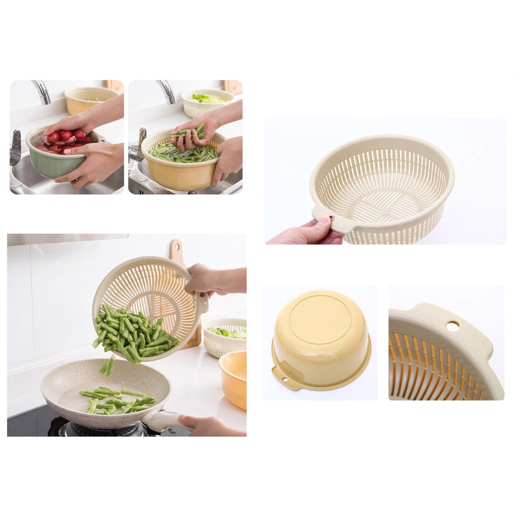 Rổ Đựng Rau Củ Quả 2 Trong 1 Tiện Lợi Cho Nhà Bếp