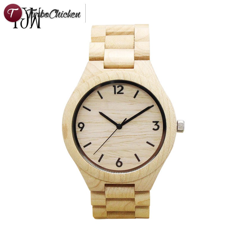 #Đồng hồ đeo tay# Simple Fashion Nature Wood Watch Analog Sport Bamboo  Genuine For Men Women  Wooden Bamboo watch