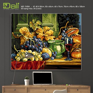 Tranh treo tường tự tô màu số hóa DALI Tranh Tĩnh vật TV004