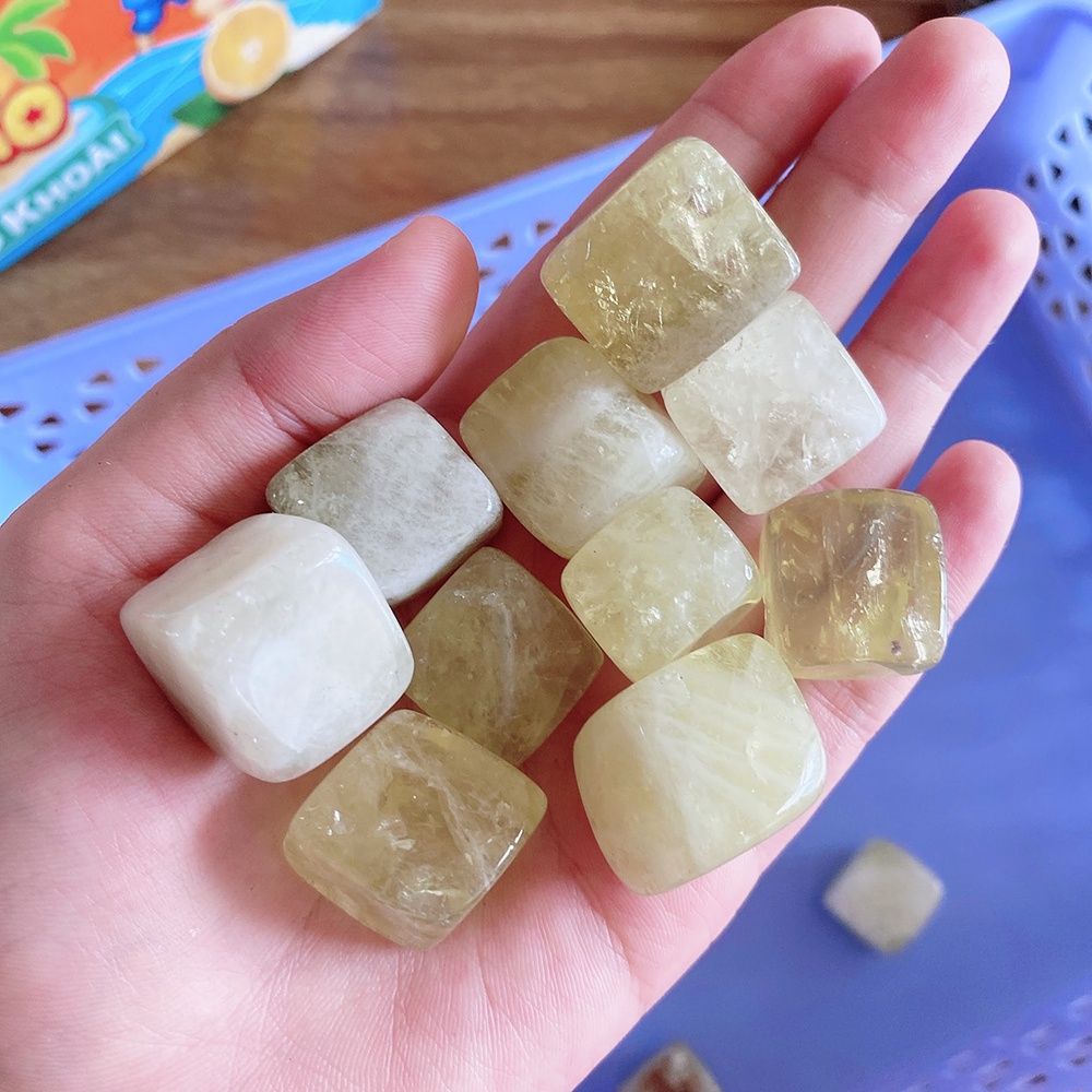 Đá Thanh Tẩy Viên Vuông Loại To Citrine DA31-4