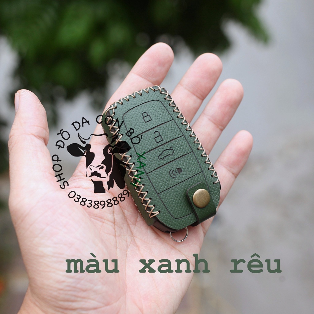 Bao da chìa khoá toyota Camry, Fortuner, Land Cruiser, Hilux handmade da thật 009