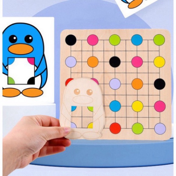 Trò chơi Montessori - Chim cánh cụt tìm màu (1382CCC)