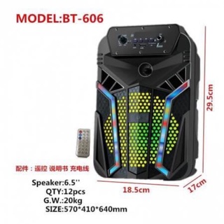 Loa Bluetooth BT-606 kèm mic dây