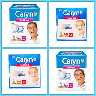 Caryn Tã Quần Mỏng Nhẹ Size M 8 Miếng (vòng bụng 65-85 cm), L 7 Miếng (vòng bụng 75-100 cm)
