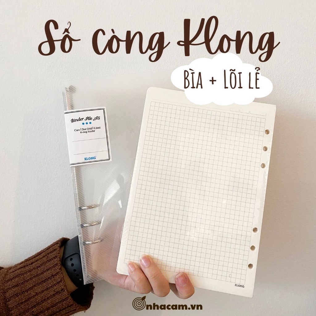 Binder / Bìa Sổ Còng PVC A5 Klong Nhà Cam [Không kèm lõi]