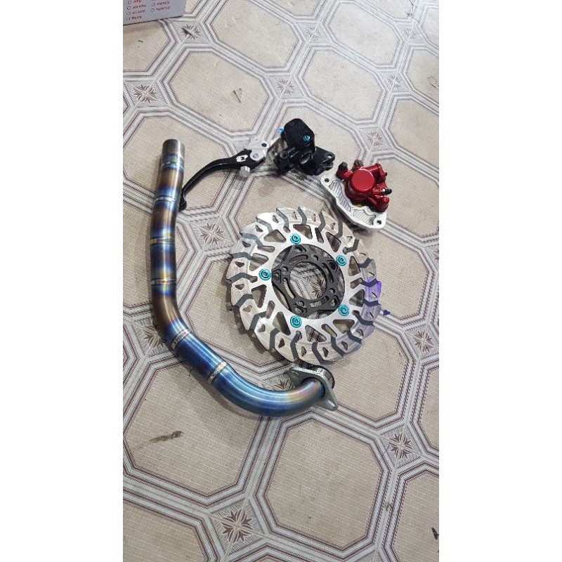 Cổ titan ex 150 đĩa+lòng đĩa heo dầu trước cùm tay thắng In