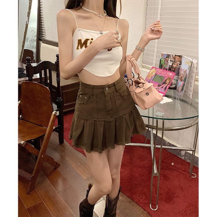Chân váy jean Lưng Cao Dáng Chữ A Plus size Cho Nữ