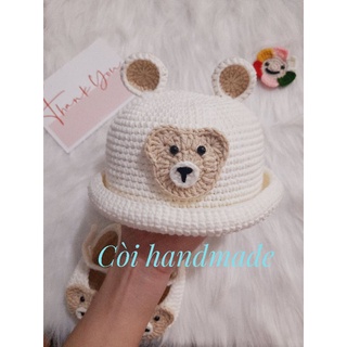 Set giày nón len & giày cho bé trai/gái (thêu tên miễn phí)