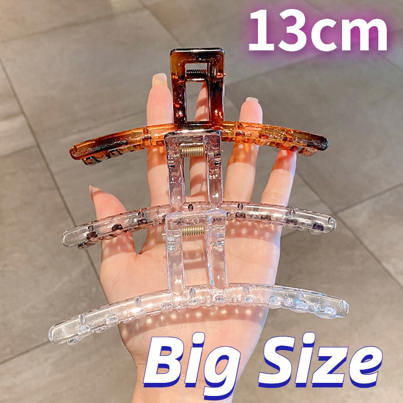 Kẹp Tóc Càng Cua Bằng Nhựa Nhám Kích Thước Lớn 13cm Tạo Kiểu Tóc Cho Nữ
