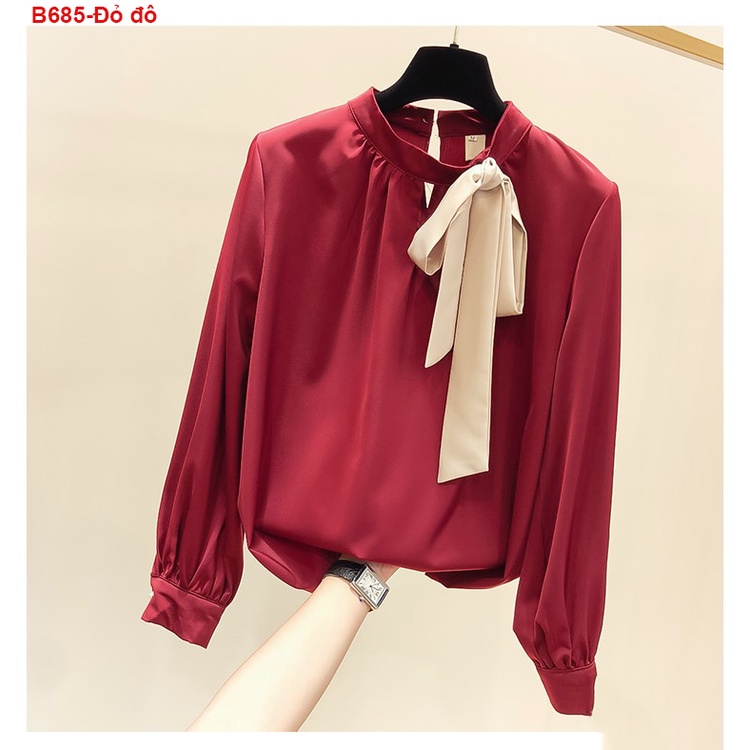 ÁO SƠ MI NỮ PHỐI NƠ XINH -B685