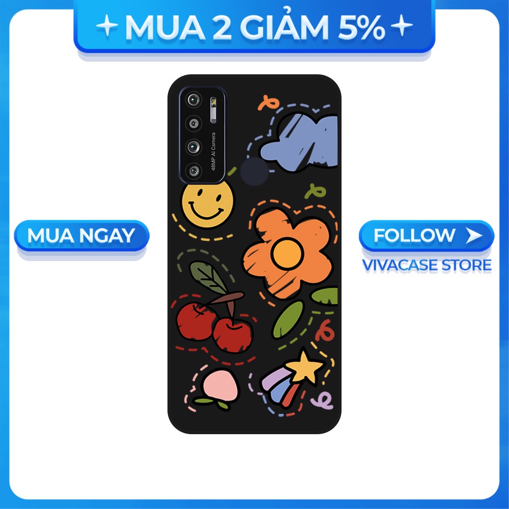 Ốp lưng Vsmart Joy 3/Joy 4/Active 3/Bee 3/Live/...dẻo đen hình Tranh Kute