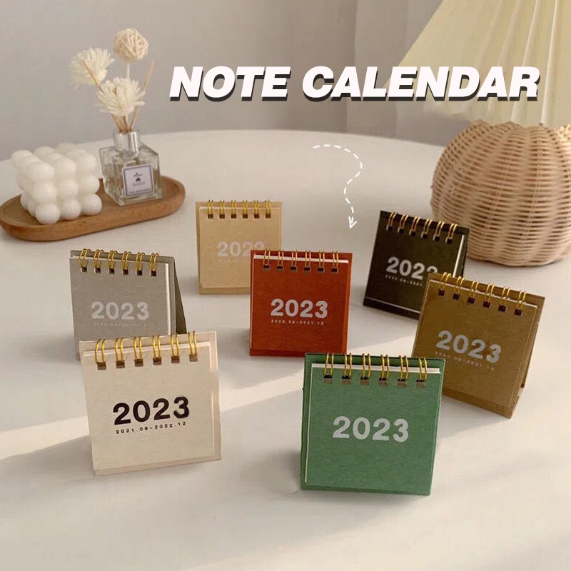 Lịch Để Bàn 2023 Mini Bằng Giấy Màu Sắc Đơn Giản Sắp Xếp Gọn Gàng