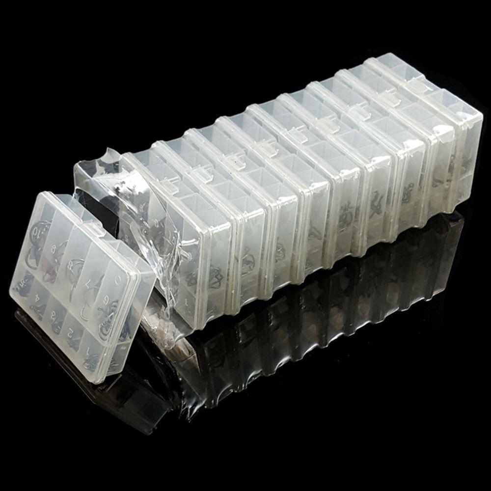 Set 100 Lưỡi Câu Cá 10 Kích Cỡ Bằng Thép Carbon Cao Cấp