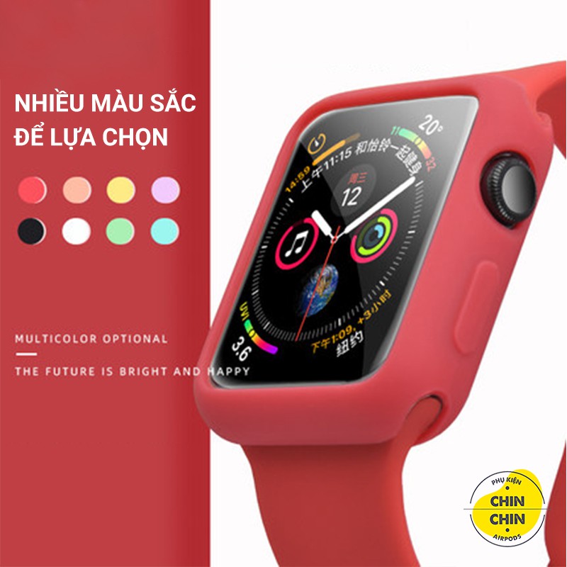 Dây Đeo Apple Watch Và Ốp Chống Trầy Xước Bằng Silicone Cho Series 6/5/4/3/2/1/SE Size 38/40/42/44mmm - Chinchin Case