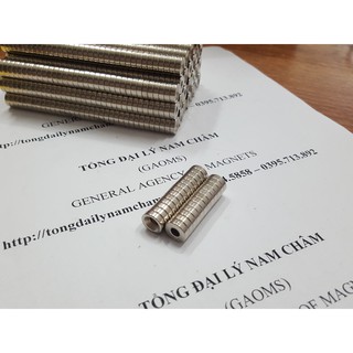 Nam châm 10x3 lỗ 4.2mm