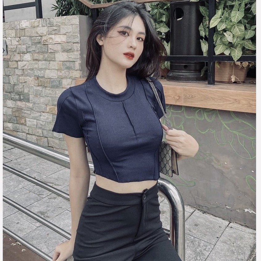 Áo Thun Nữ ,áo kiểu nữ tà xéo Chất Thun gân mềm