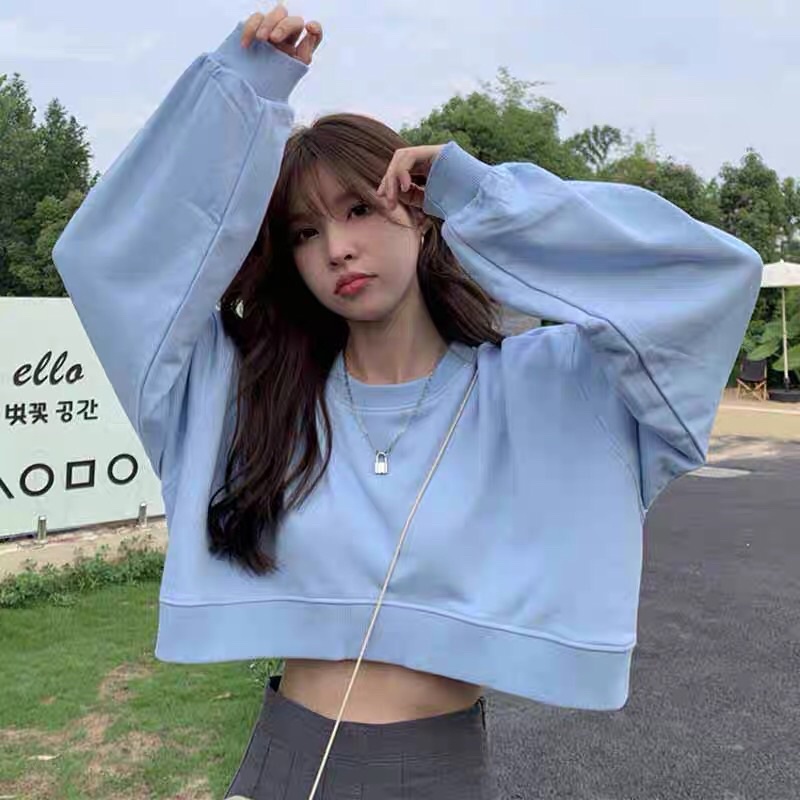 Áo nỉ Croptop dài tay ORDER TAOBAO