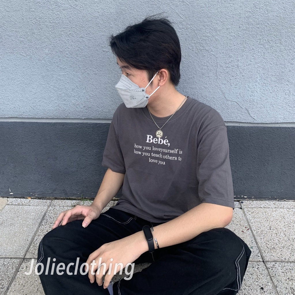 Áo thun nam nữ tay ngắn, dáng unisex chất liệu cotton form rộng nhiều màu in chữ be bé