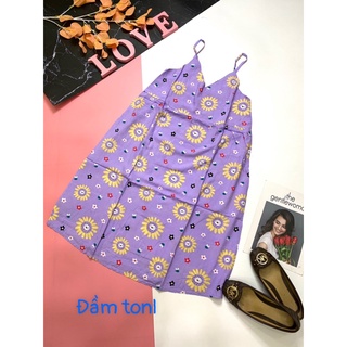 Đầm tole 2 dây mặc ngủ mềm mát
