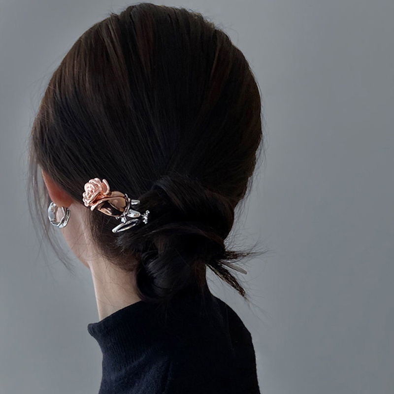 Trâm Cài Tóc Hình Hoa Hồng Bằng Hợp Kim Dành Cho Nữ