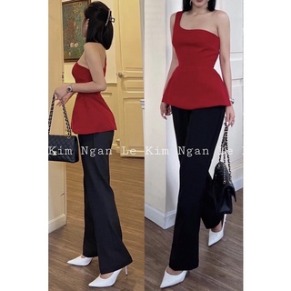 Set áo peplum quần suông