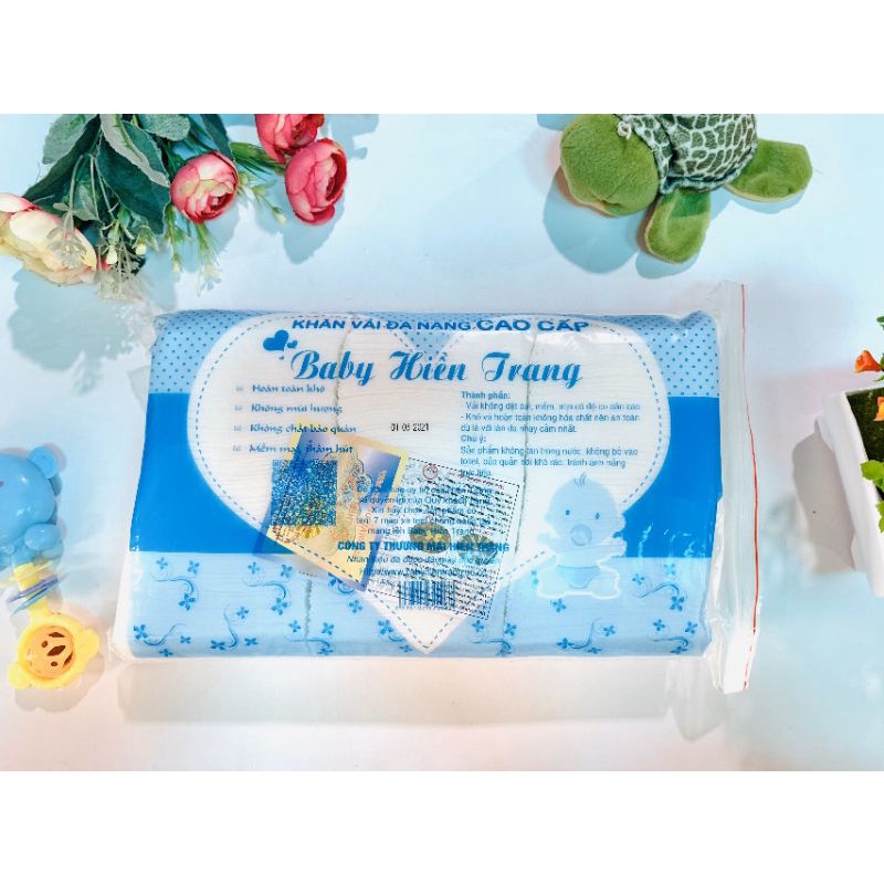 Khăn khô đa năng BABY HIỀN TRANG (gói 300g) - Khăn vải, giấy khô vệ sinh cho bé