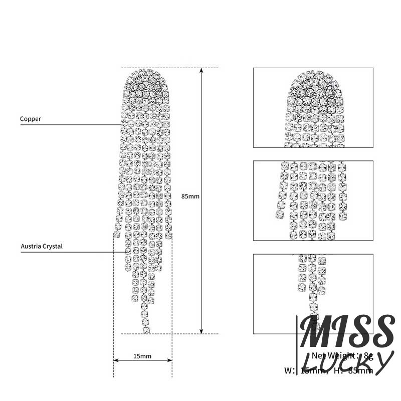 Đôi Khuyên Tai Tua Rua Dài Phong Cách Âu Mỹ Thời Trang Cho Nữ