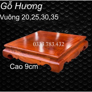 BÀN OSIN TRƠN VUÔNG PHÒNG KHÁCH GỖ HƯƠNG CAO 9CM