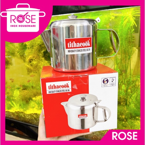 CA INOX , CA NƯỚC CÓ NẮP SUS 304 - BÌNH TRÀ INOX 304 CÓ NẮP 1.5 LÍT