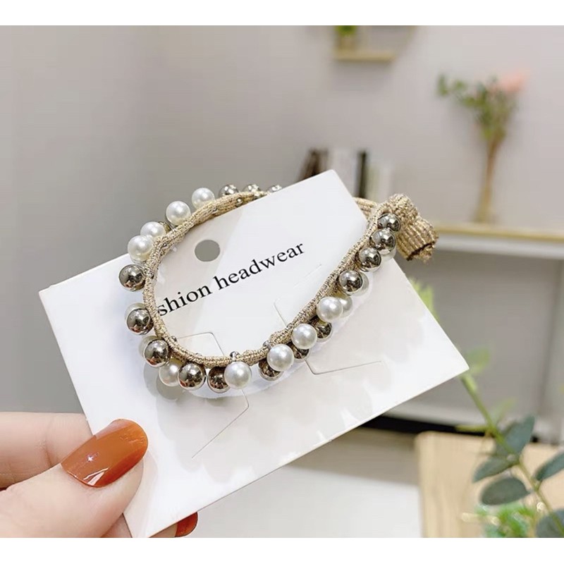 dây cột tóc hạt châu phong cách hàn quốc giá siêu rẻ 10k/3c