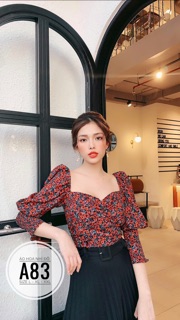 Bigsize Áo hoa nhí đỏ A83