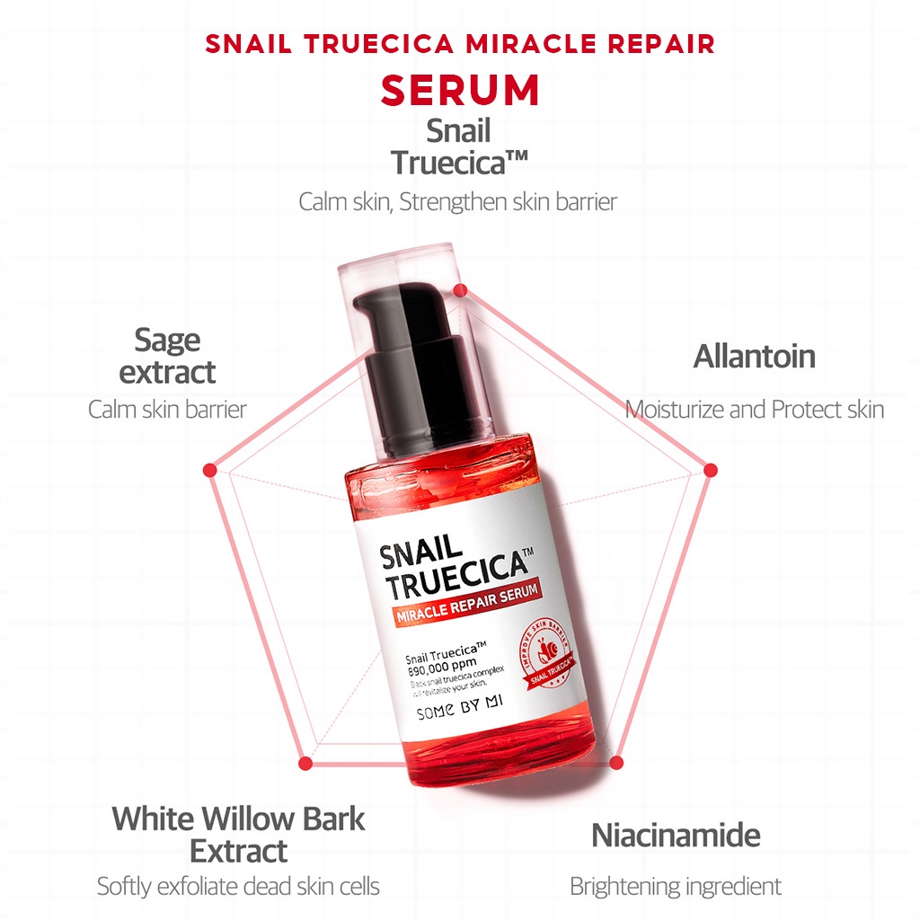 Tinh chất ốc sên Some By Mi Snail TrueCica Miracle Repair Serum 50ml
