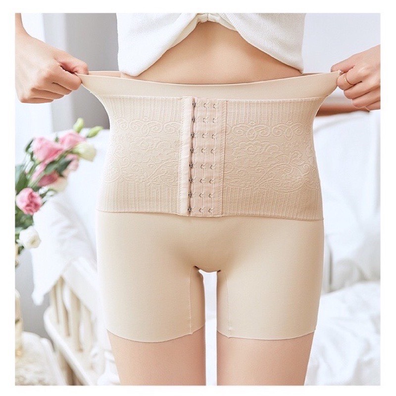 Quần Nịt Bụng Đúc Su Lụa Nguyên Khối Siêu Co Giãn Định Hình Vùng Bụng Dưới Ôm Sát Tàng Hình Cao Cấp 4385