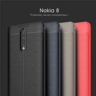 ỐP LƯNG NOKIA 8 VÂN DA DERMA CHỐNG SỐC