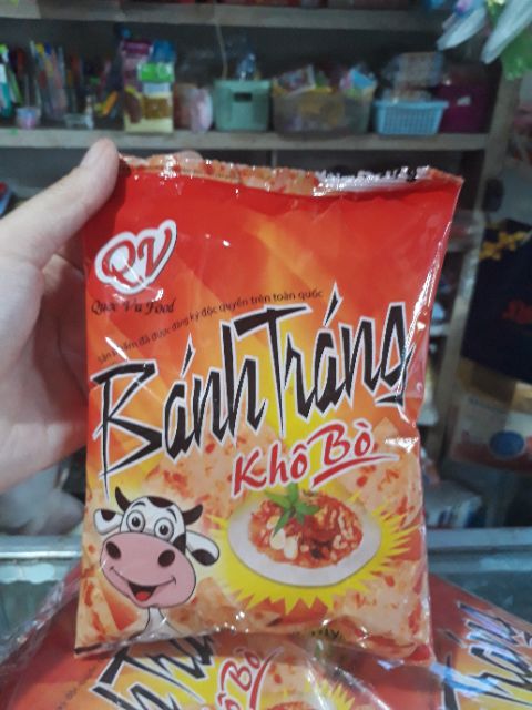 Set 10 gói bánh tráng muối tôm / bánh tráng khô bò