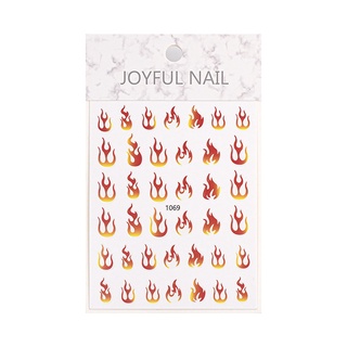 Sticker Dán Móng Họa Tiết Ngọn Lửa Nhiều Màu