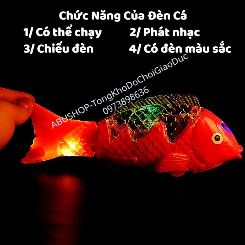 Đồ chơi lồng đèn CÁ CHÉP BƠI CÓ NHẠC cho bé trai bé gái  - Đồ chơi sáng tạo giải trí cho trẻ em