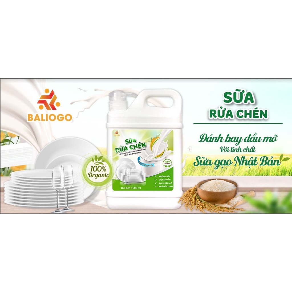 Nước  rửa chén bali oganic 1,6 lít