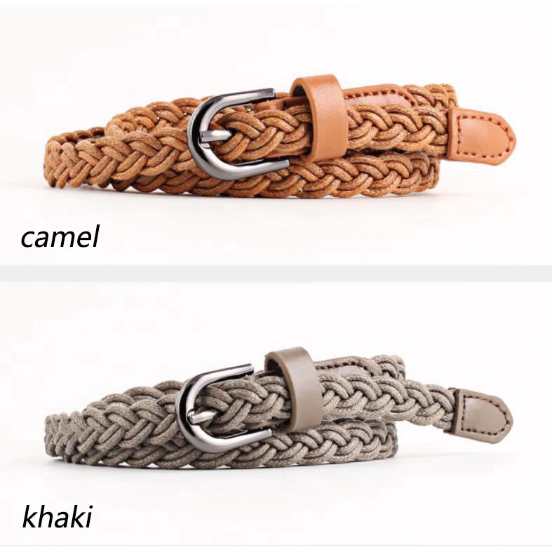 Thắt lưng da PU khóa kim loại chữ D hợp thời trang cho nữ