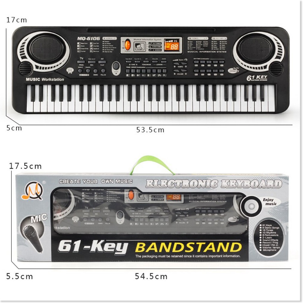 Đàn piano  BH 1 THÁNG   Đàn piano 61 phím cho bé, nhạc cụ giúp bé luyện tập, phát triển năng khiếu âm nhạc 6412