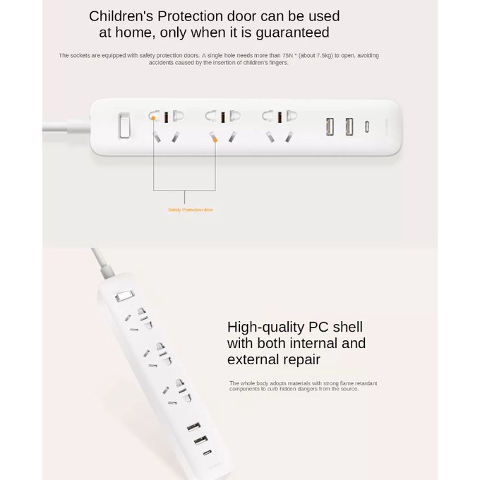 Ổ cắm điện tích hợp sạc nhanh 20w 2A1C Xiaomi XMCXB05QM BHR5094CN Power Strip