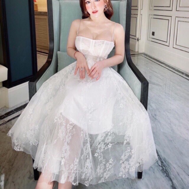 Đầm xoè ren lưới công chúa, Tùng xoè rũ mềm mại