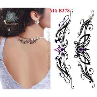 Xăm dán Tattoo hoa văn B378