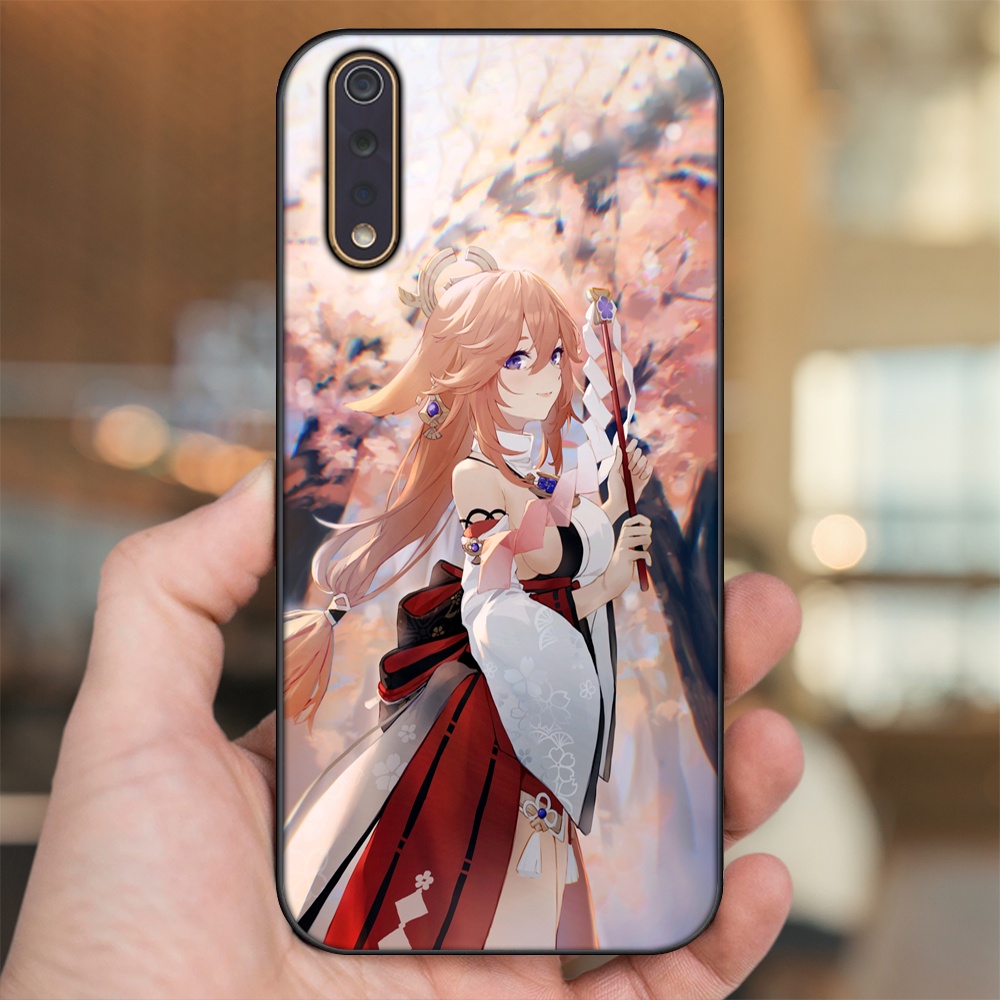 Ốp lưng Vivo S1 viền đen in hình Yae Miko Genshin Impact