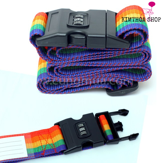 Dây đai bảo vệ vali có khóa số an toàn