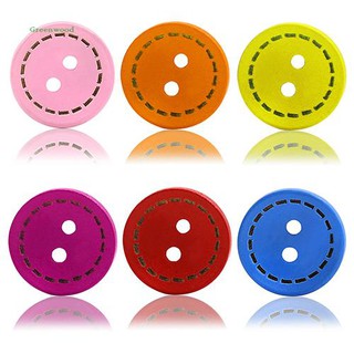 Bộ 100 cái nút gỗ 2 lỗ nhiều màu